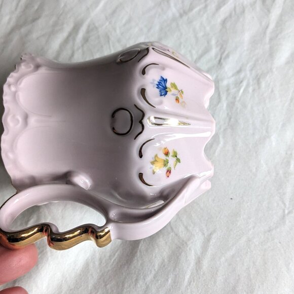 1990s ORIGINAL ROSA PORZELLAN (Pink Porcelain) hand painted mugs, 24kt Gold Trim - Picture 10 of 11